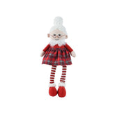 Decoris Polyester Mrs. Claus Sitting with Dangling Legs 60cm - Red